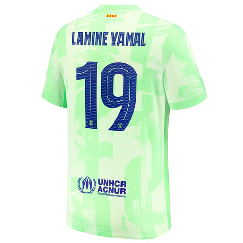 Lamine Yamal Barcelona 2024/25 Third Player Shirt - Yellow