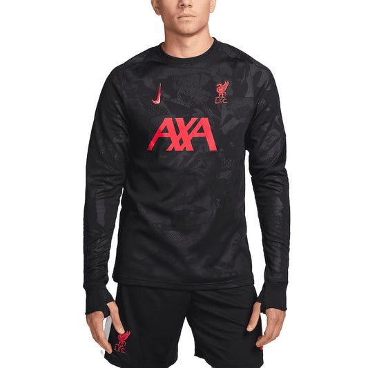 Liverpool 2024/25 Third Academy Pro Pre-Match Pullover Top - Black