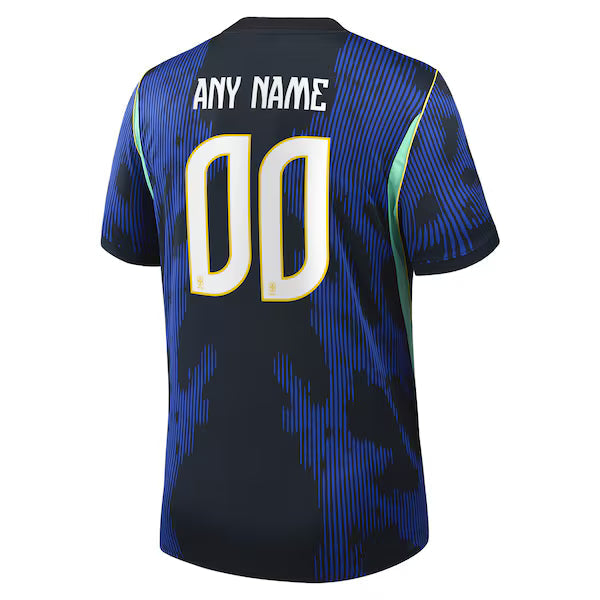 Soccer Intl Brand Brazil National Team 2026 Away Stadium Replica Custom Jersey Blue