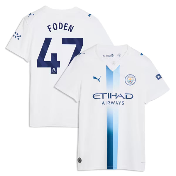 Phil Foden Manchester City Soccer Intl Women's 2026/27 Third Replica Jersey - White