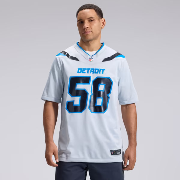 Penei Sewell Detroit Lions Soccer Intl 2026 Rivalries Collection Game Jersey - Silver