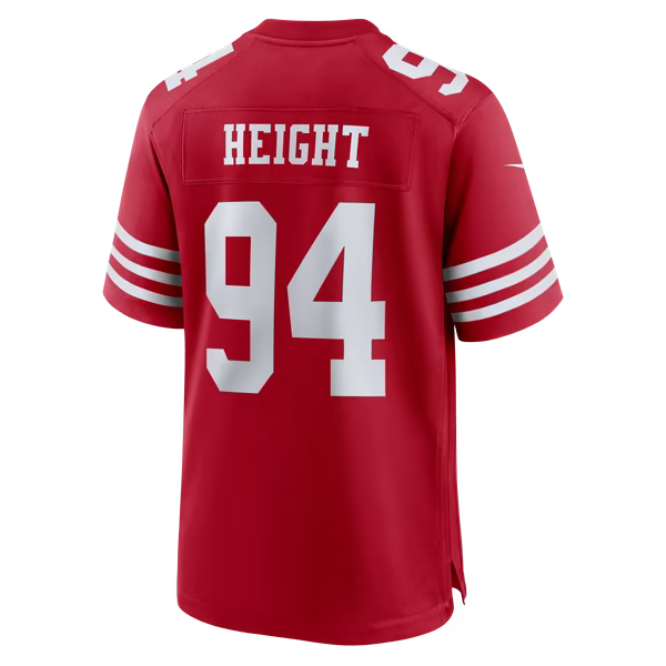 Romello Height San Francisco 49ers Soccer Intl Team Game Jersey - Scarlet
