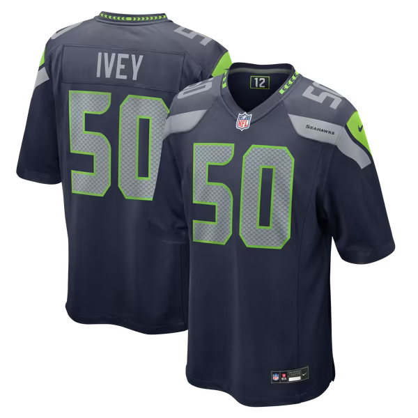 Jared Ivey Seattle Seahawks Soccer Intl Team Game Jersey - College Navy