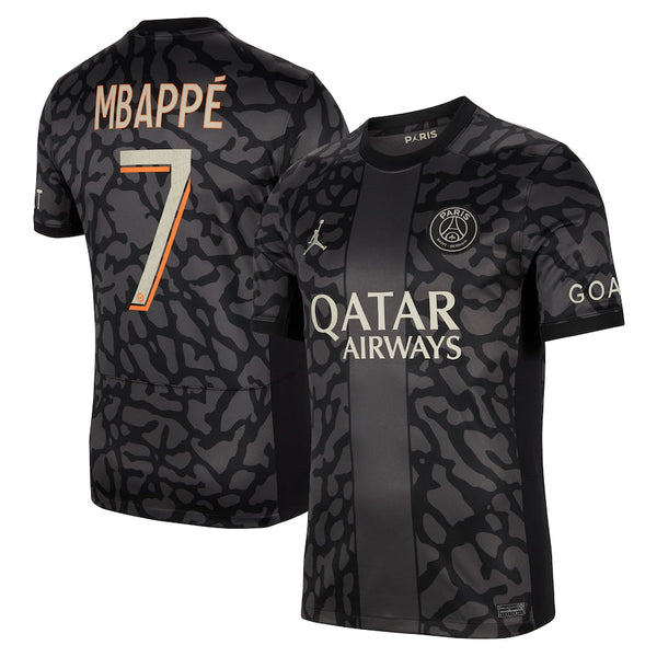 Kylian Mbappe Paris Saint-Germain  Brand 2023/24 Third Stadium  Player Jersey - Anthracite