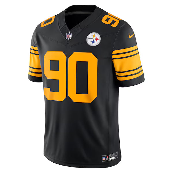 T.J. Watt Pittsburgh Steelers Soccer Intl Alternate Vapor F.U.S.E. Stitched Limited Jersey - Black