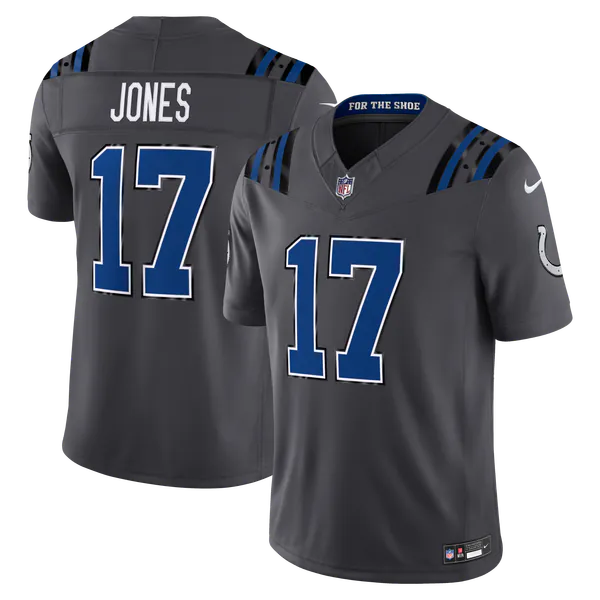 Daniel Jones Indianapolis Colts Soccer Intl 2026 Rivalries Collection Stitched Limited Jersey - Anthracite