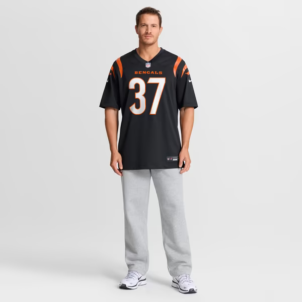 P.J. Jules Cincinnati Bengals Soccer Intl Game Player Jersey - Black
