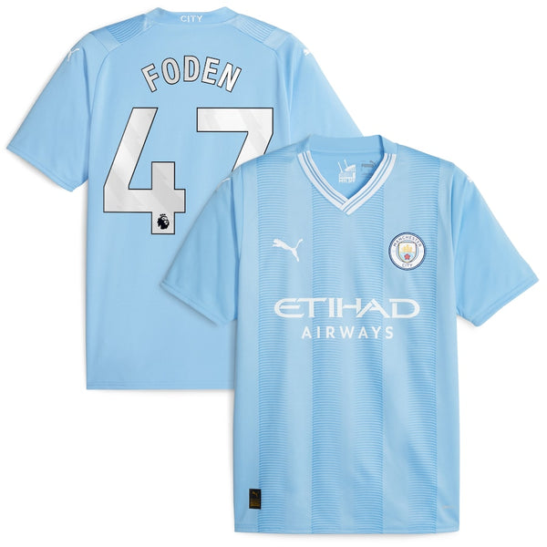 Phil Foden Manchester City  2023/24 Home Player Jersey - Sky Blue