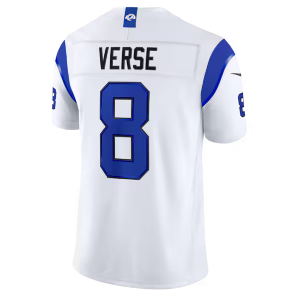 Jared Verse Los Angeles Rams Soccer Intl Alternate Fearsome White Vapor F.U.S.E. Stitched Limited Jersey - White