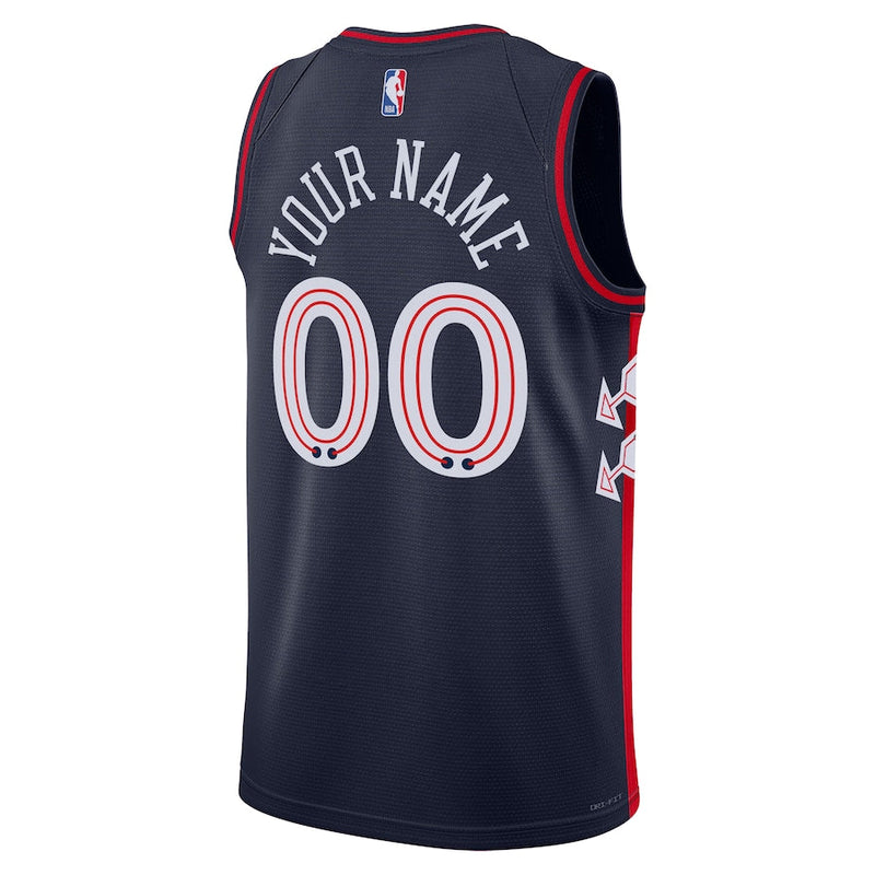 Philadelphia 76ers Nike Unisex 2023/24 Custom Swingman Jersey - Navy - City Edition