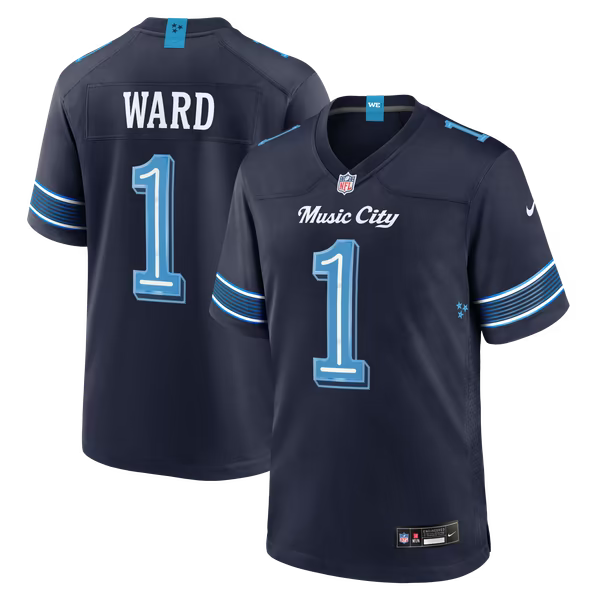 Cameron Ward Tennessee Titans Soccer Intl 2026 Rivalries Collection Game Jersey - Navy
