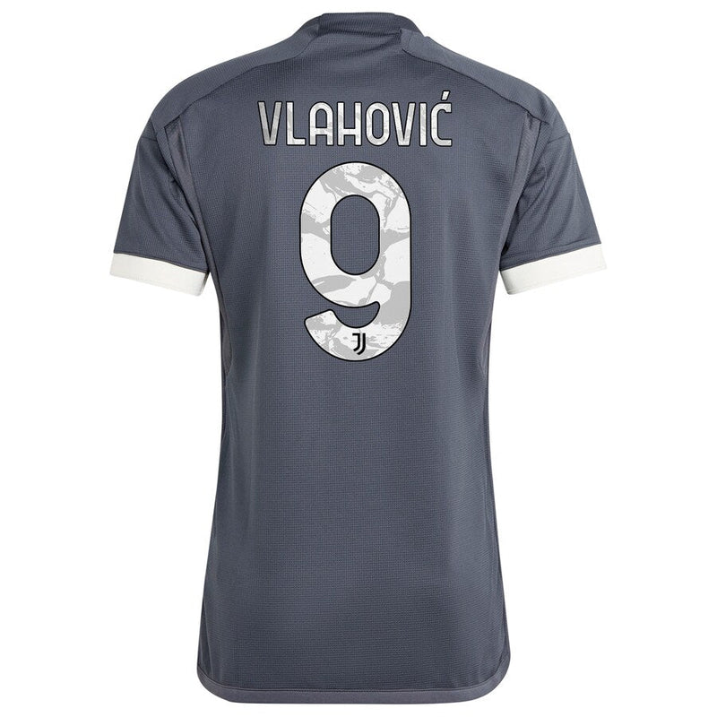 Dušan Vlahović Juventus  2023/24 Third  Player Jersey - Gray