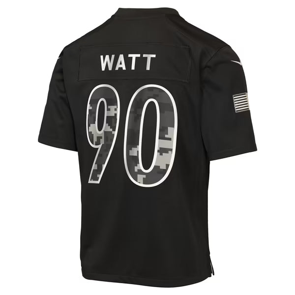 T.J. Watt Pittsburgh Steelers Soccer Intl Youth 2026 Salute to Service Game Jersey - Black