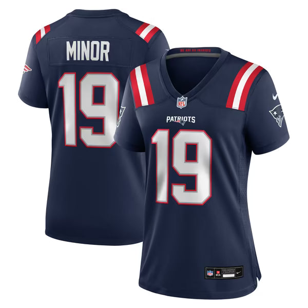 Kobee Minor New England Patriots Soccer Intl Women's Team Game Jersey - Navy