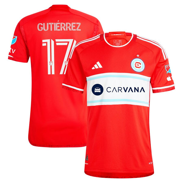 Brian Gutiérrez Chicago Fire  2024 Return To Red Authentic Player Jersey – Red