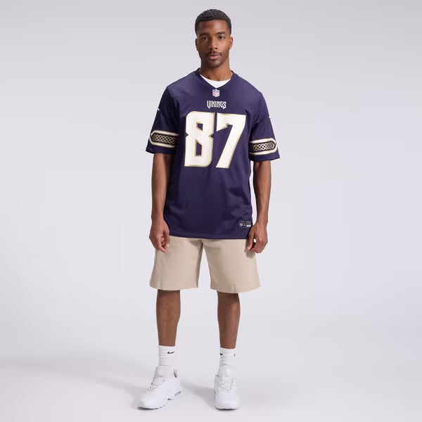 T.J. Hockenson Minnesota Vikings Soccer Intl 2026 Rivalries Collection Game Jersey - Purple