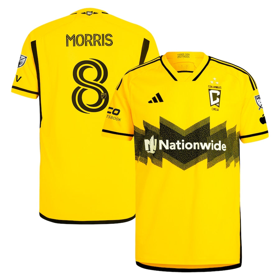 Aidan Morris Columbus Crew 2024 The Home Kit  Player Shirt - Yellow