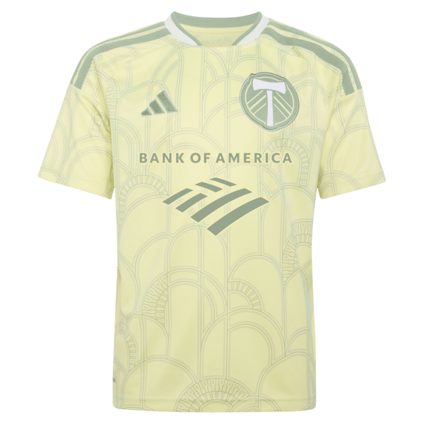 Adidas Portland Timbers Youth 2026 Civic Stadium Kit Replica Custom Jersey Yellow