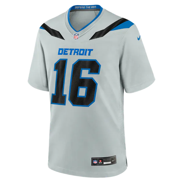 Jared Goff Detroit Lions Soccer Intl 2026 Rivalries Collection Game Jersey - Silver