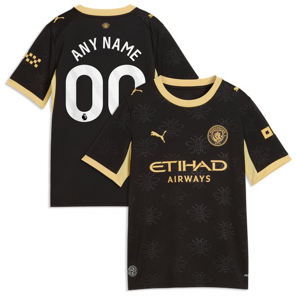 Manchester City Soccer Intl Youth 2026/27 Away Replica Custom Jersey - Black