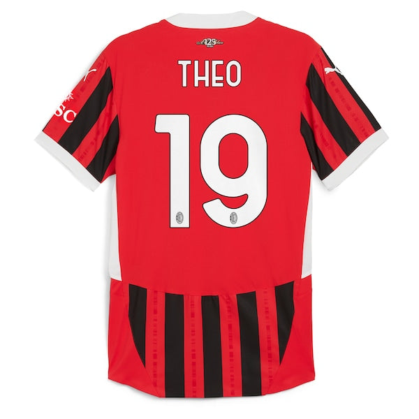 AC Milan Home  Shirt 2024-25 with Theo 19 printing