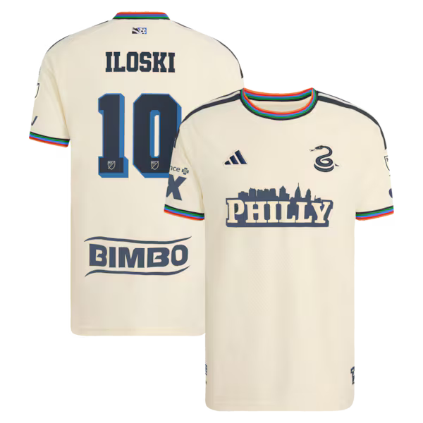 Milan Iloski Philadelphia Union Soccer Intl 2026 Archive On-Field Authentic Jersey - Tan