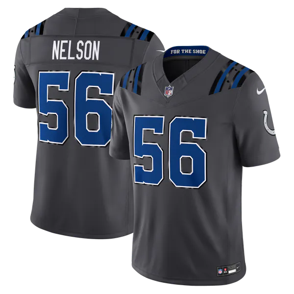 Quenton Nelson Indianapolis Colts Soccer Intl 2026 Rivalries Collection Stitched Limited Jersey - Anthracite