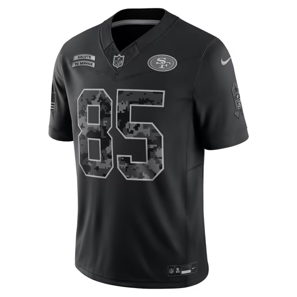 George Kittle San Francisco 49ers Soccer Intl 2026 Salute to Service Stitched Limited Jersey - Black