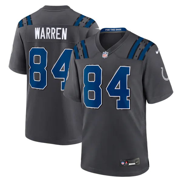 Tyler Warren Indianapolis Colts Soccer Intl 2026 Rivalries Collection Game Jersey - Anthracite