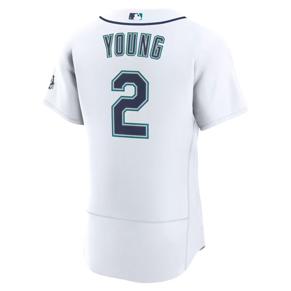 Cole Young Seattle Mariners Soccer Intl Home 50th Season Authentic Jersey - White