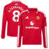 Soccer Intl Bruno Fernandes Manchester United 2026/27 Home Replica Long Sleeve Jersey Red