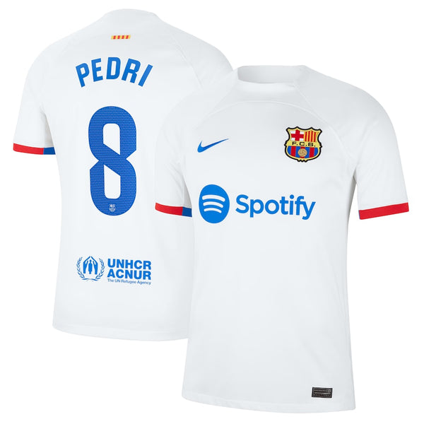 Pedri Barcelona  2023/24 Away Jersey - White