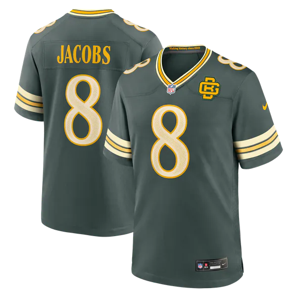 Josh Jacobs Green Bay Packers Soccer Intl 2026 Rivalries Collection Game Jersey - Green