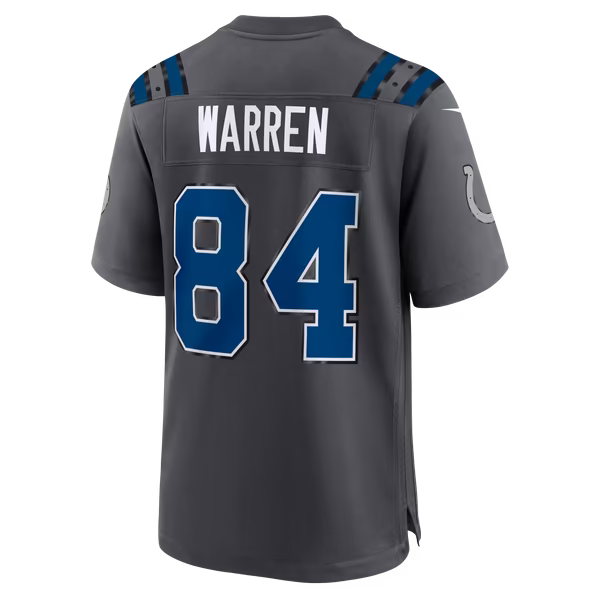 Tyler Warren Indianapolis Colts Soccer Intl 2026 Rivalries Collection Game Jersey - Anthracite