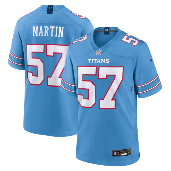 Jake Martin Tennessee Titans Soccer Intl Team Game Jersey - Light Blue