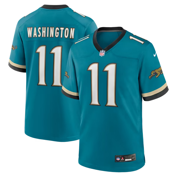 Parker Washington Jacksonville Jaguars Soccer Intl Alternate Prowler Throwback Game Jersey - Teal