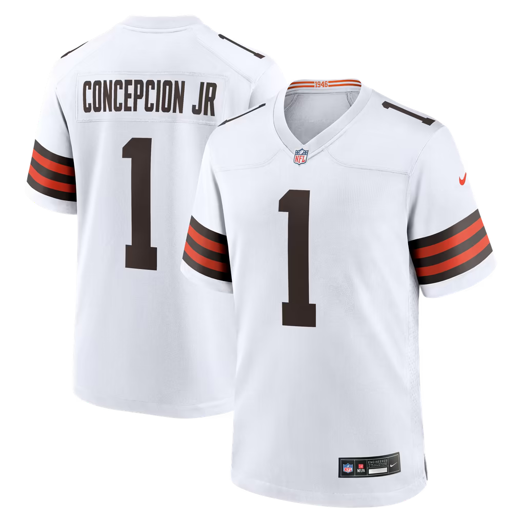 KC Concepcion Jr. Cleveland Browns Soccer Intl Game Jersey - White