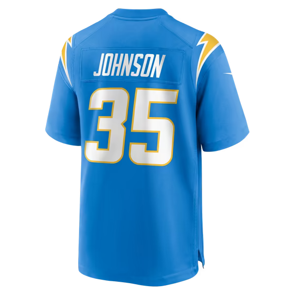 Amar Johnson Los Angeles Chargers Soccer Intl Team Game Jersey - Powder Blue