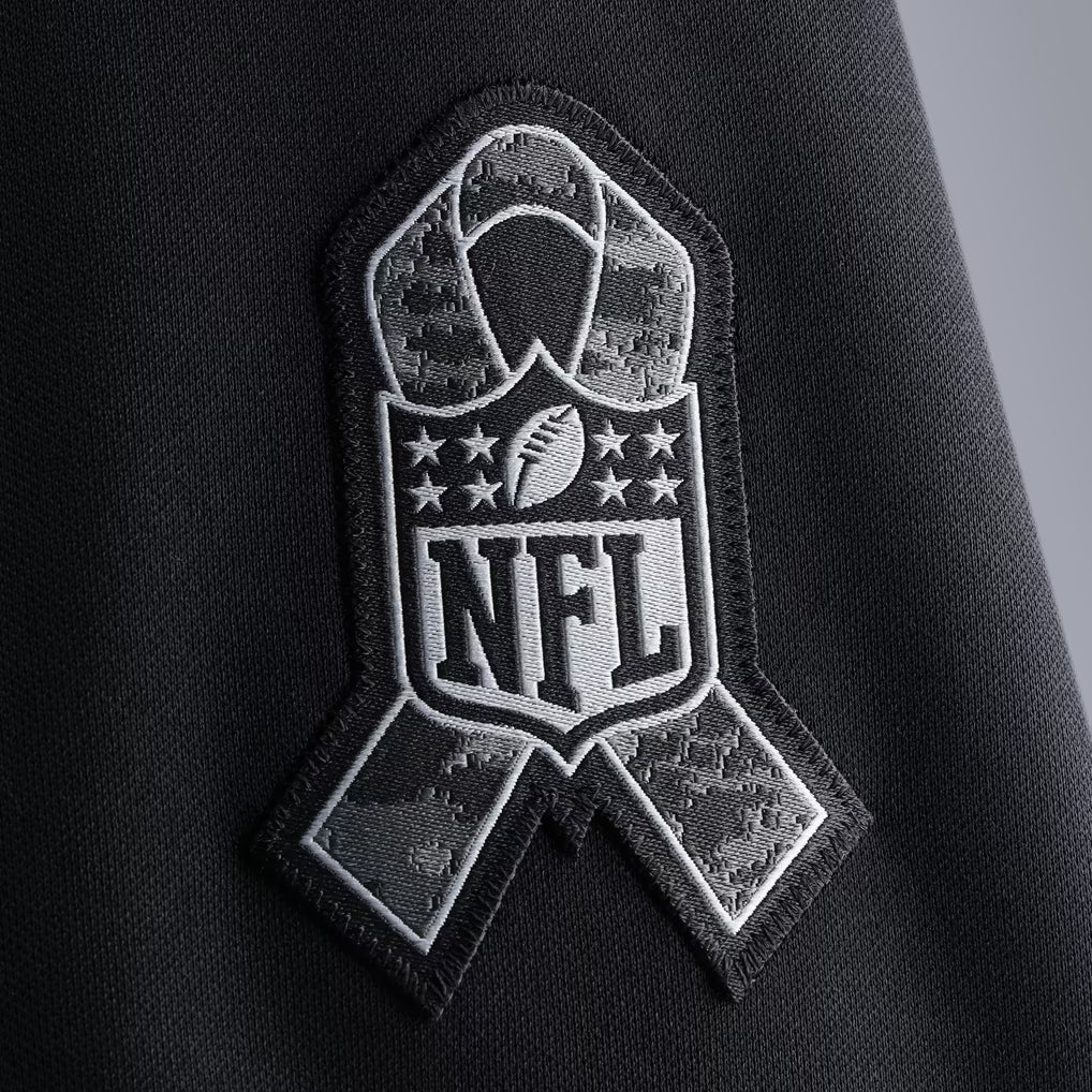 Caleb Williams Chicago Bears Soccer Intl 2026 Salute to Service Stitched Limited Jersey - Black