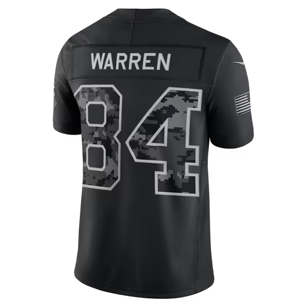 Tyler Warren Indianapolis Colts Soccer Intl 2026 Salute to Service Stitched Limited Jersey - Black