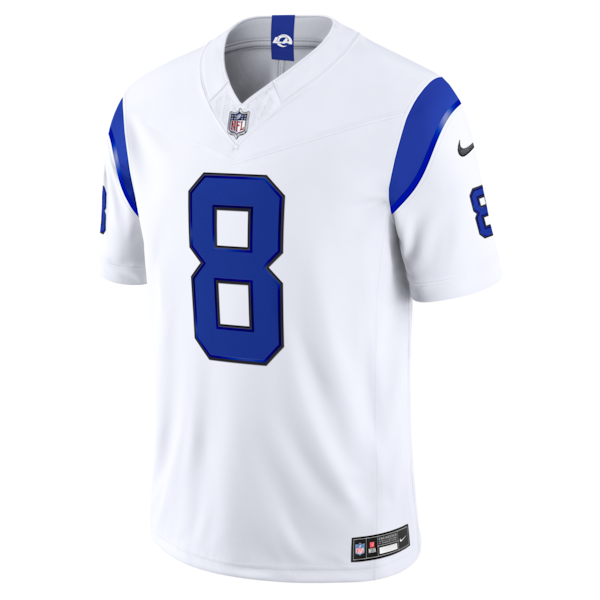 Jared Verse Los Angeles Rams Soccer Intl Alternate Fearsome White Vapor F.U.S.E. Stitched Limited Jersey - White
