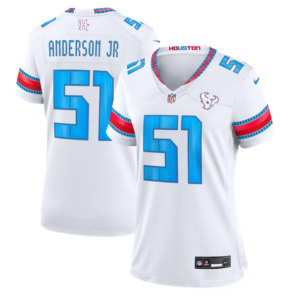 Will Anderson Jr. Houston Texans Soccer Intl Women's 2026 Rivalries Collection Game Jersey - White