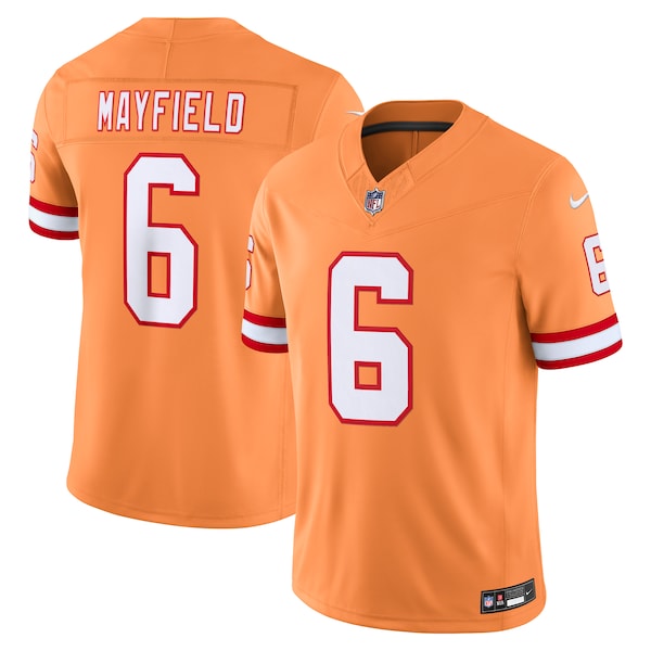 Baker Mayfield Tampa Bay Buccaneers Soccer Intl Alternate Vapor F.U.S.E. Stitched Limited Jersey - Creamsicle