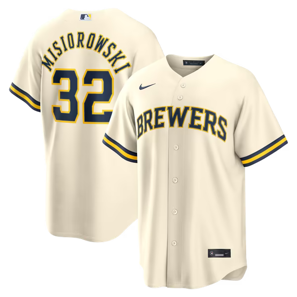Jacob Misiorowski Milwaukee Brewers Soccer Intl Home Replica Jersey - Cream