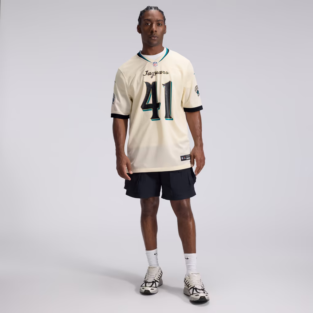 Josh Hines-Allen Jacksonville Jaguars Soccer Intl 2026 Rivalries Collection Game Jersey - Natural