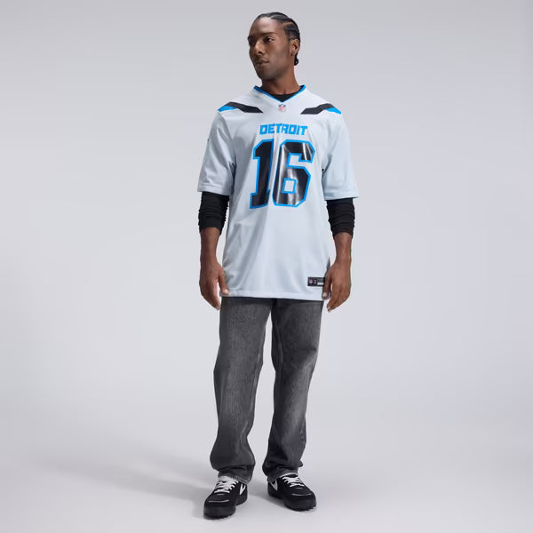 Jared Goff Detroit Lions Soccer Intl 2026 Rivalries Collection Game Jersey - Silver