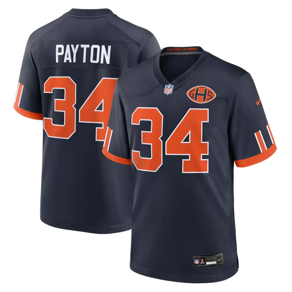 Walter Payton Chicago Bears Soccer Intl 2026 Rivalries Collection Game Jersey - Navy