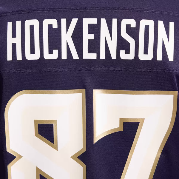 T.J. Hockenson Minnesota Vikings Soccer Intl 2026 Rivalries Collection Game Jersey - Purple