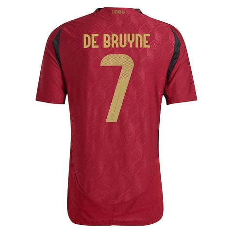 Belgium FA Home  Shirt 2024 with De Bruyne 7 printing
