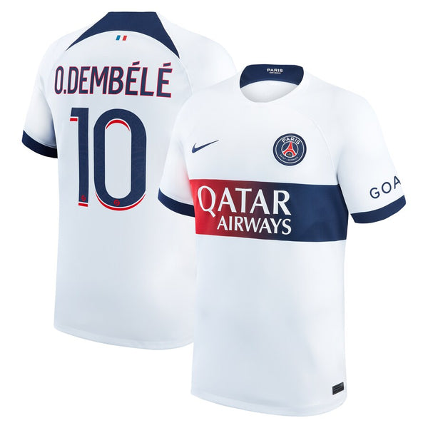 Ousmane Dembélé Paris Saint-Germain  2023/24 Away Stadium Player Jersey - White